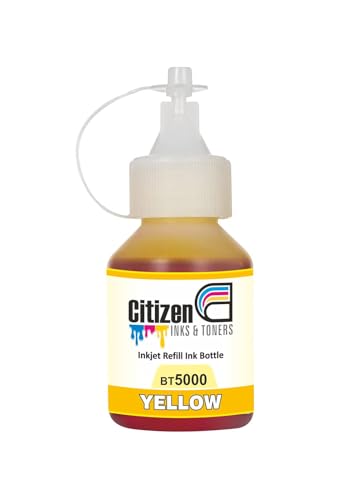 Image of BT5000 Refill Ink Bottle | Compatible with Brother Printers - DCP-T220, DCP-T226, DCP-T420W, DCP-T426W, DCP-T520W, DCP-T525W | High Print Quality | Leak-Proof (Yellow)