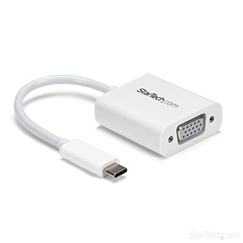 StarTech.com USB-C to VGA Adapter - White - 1080p - Video Converter For