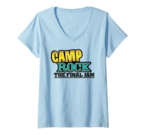 Femme Disney Channel Official Camp Rock 2: The Final Jam Logo T-Shirt avec Col en V