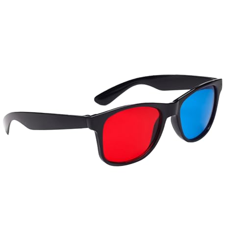 Nereds Red and Blue 3D Glasses 3D Movie Game Glasses TV Movie Dimensional Anaglyph Video Frame 3D Glasses for Computer Monitors Home Cinema Theater Screens