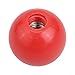 Machine Tool Handle Ball Nut with Iron Core and Construction for Lathe, Woodworking, and Industrial Equipment – Thread Tightening Button Core Ball Shaped Head Knob(M12-40 iron red)