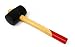 Produktbild Toolzy 100138 Gummihammer 55mm Schonhammer Holzstiel Schwarz Gummi Hammer Fliesenhammer
