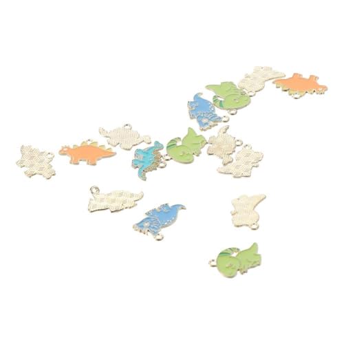 diyhub 20 Pcs 5 Styles Enamel Dinosaur Charms Colorful Cartoon Alloy Pendants for DIY Crafting Earring Necklace Jewelry Making by diyhub - Used condition - Image 3