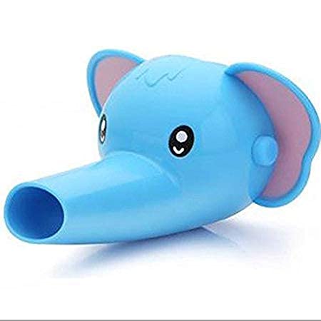 7Seas Children Wash Hands Water Saving Kitchen Bathroom Elephant Water Tap Plastic and Silicone Water Extension Tap Holder (1PCS) (Multicolor)
