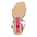 Guess Women's Bacio Wedge Sandal, Pink Mirror Metallic 660, 8.5