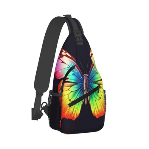 Mochila bandolera cruzada para hombre y mujer negra miniatura 2