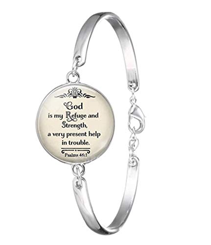 Blazing Autumn Bracelet/Bible Verse God is My Refuge and Strength Charm Bracelet Women/Teens