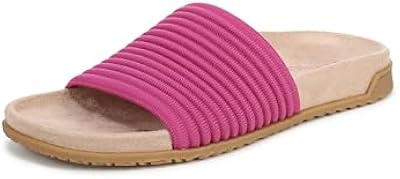 Vionic Women's Evie Knit Slide Sandal Dark Rose Violet Knit 5 M