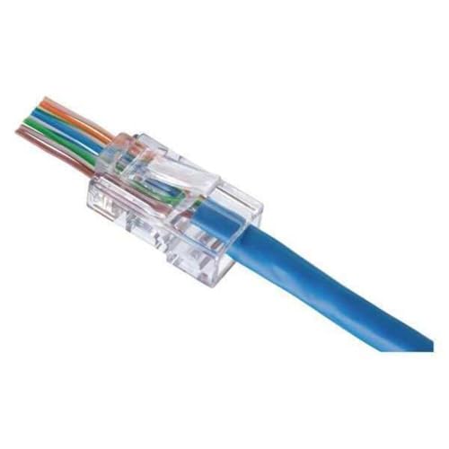 IDEAL INDUSTRIES INC. 85-371 8P8C Single Piece Modular Plug, Feed-Thru Design RJ-45 Connector for CAT5e, Twisted Pair 100 MHz Cables, (50 Connectors)