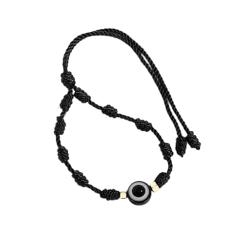 Image of Caiyao Evil Eye Bracelet - Handmade Adjustable Red Black String Knot Lucky Kabbalah Protection Bracelet