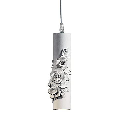Lámpara colgante pequeña de techo LED regulable con forma de rosa