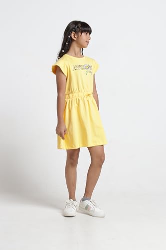 Image of T2F Girls Cotton Printed Casual Knee-Length Dress(Pack of 3)