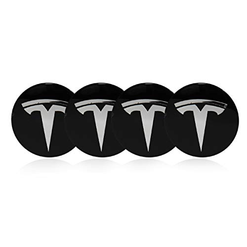 Car Sales Black Wheel Center Cap Sticker Whee Stickers 4 X 2.22Inch Abs Material #TOP8
