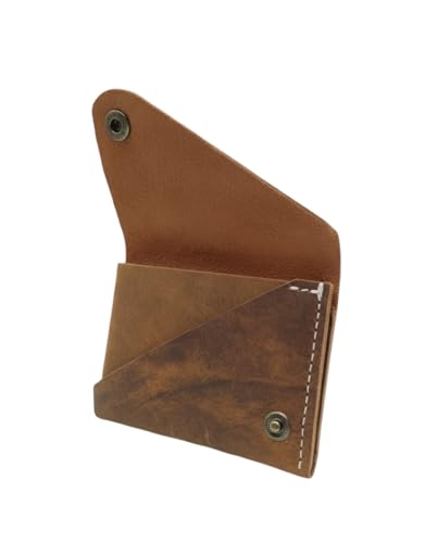 Image of Genuine Leather Card Holder Wallet for Men & Women | Slim Pocket Size Card Holder with Cash Slot | Debit Credit Visiting Card Organizer for Daily Use (Style 6)
