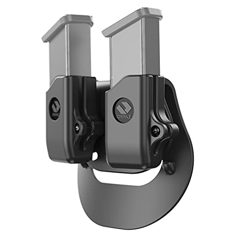 Orpaz Double Mag Pouch Compatible With Glock 43X Magazine Holster, Paddle Attachment #TOP4