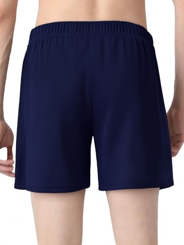 TiaoBug Kids Boys Color Block Sports Shorts Elastic Waist Quick-Dry Mesh Shorts for Soccer Basketball Running2