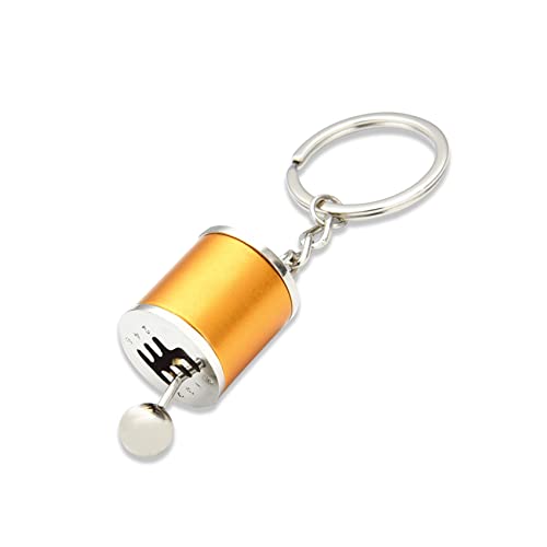 Jsorum Six Speed Manual Transmission Gear Shift Fidget Toy Keychain, Automotive Part Car Keychain Key Chain Accessories (Yellow) #TOP8