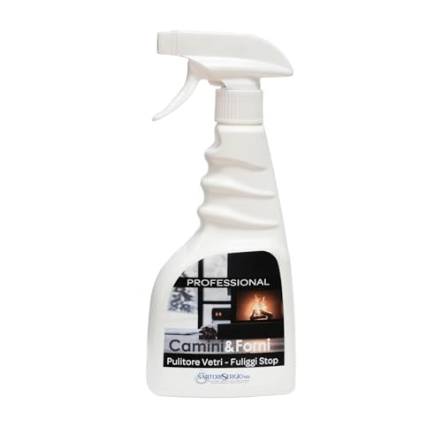 Stufa a Pellet, pulisce vetri di stufe e camini, caminetti e forni, rimuove annerimento e fuliggine dai vetri senza fatica, pulizia vetro camino - GLASS CLEAN (1x 500 ml)