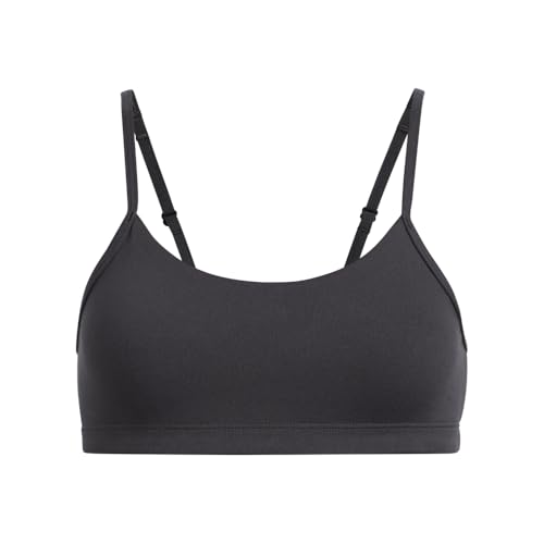 Under Armour Girls' Movement Low Impact Sports Bra, (001) Black / / Metallic Silver, Large