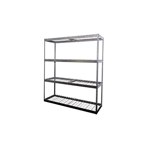 SafeRacks Garage Shelving Unit - Storage Shelf That Holds 500 Pounds Per Shelf Rack - All Steel Shelves for Storage - Easy to Assemble Shelving Storage, Garage Shelf, Hammertone (24" x 72" x 84") Cover