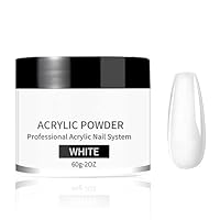 Virellay Dipping Powder Nails, 60g Acryl Pulver Nails Weiß Acrylic Powder, Acryl Nägel Langanhaltendes, Acrylpulver für Nägel für Salon DIY & Hause Nagelpuder (Weiß, 60 g)