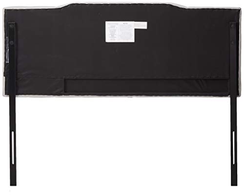 Zinus Satish Upholstered Channel Stitched Headboard In Light Grey, Full #TOP2