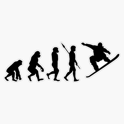 Snowboard Evolution, Snowboard Lover Sticker Decal Laptop Car Window Vinyl