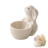 【DESIGN UNIQUE】Le coquetier d'oeuf en forme de lapin de Pâques présente un design unique qui vous met dans une ambiance festive et joyeuse pendant que vous dégustez vos œufs. Ce coquetier d'oeuf peut ajouter une touche amusante à votre petit-déjeuner ou à votre thé.