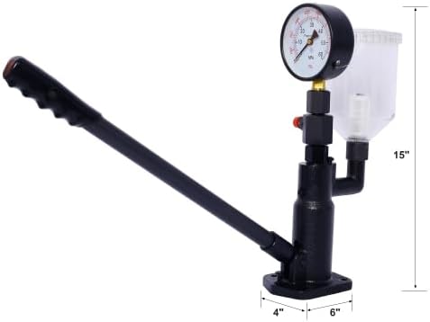 LuckyNote 400Bar 6000PSI Fuel Injector Nozzle Tester Professional Auto Repair Tool with Dual Scale Gauge for Tractors Nozzle Pop Pressure Tester