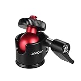 Horett Mini Statyw Głowica Kulowa Obrót o 360° Obrotowa Głowica Kulowa o 360° Obrotowa ° Panoramiczna Podpórka na głowę 2kg ze śrubą 1/4 do Aparatu
