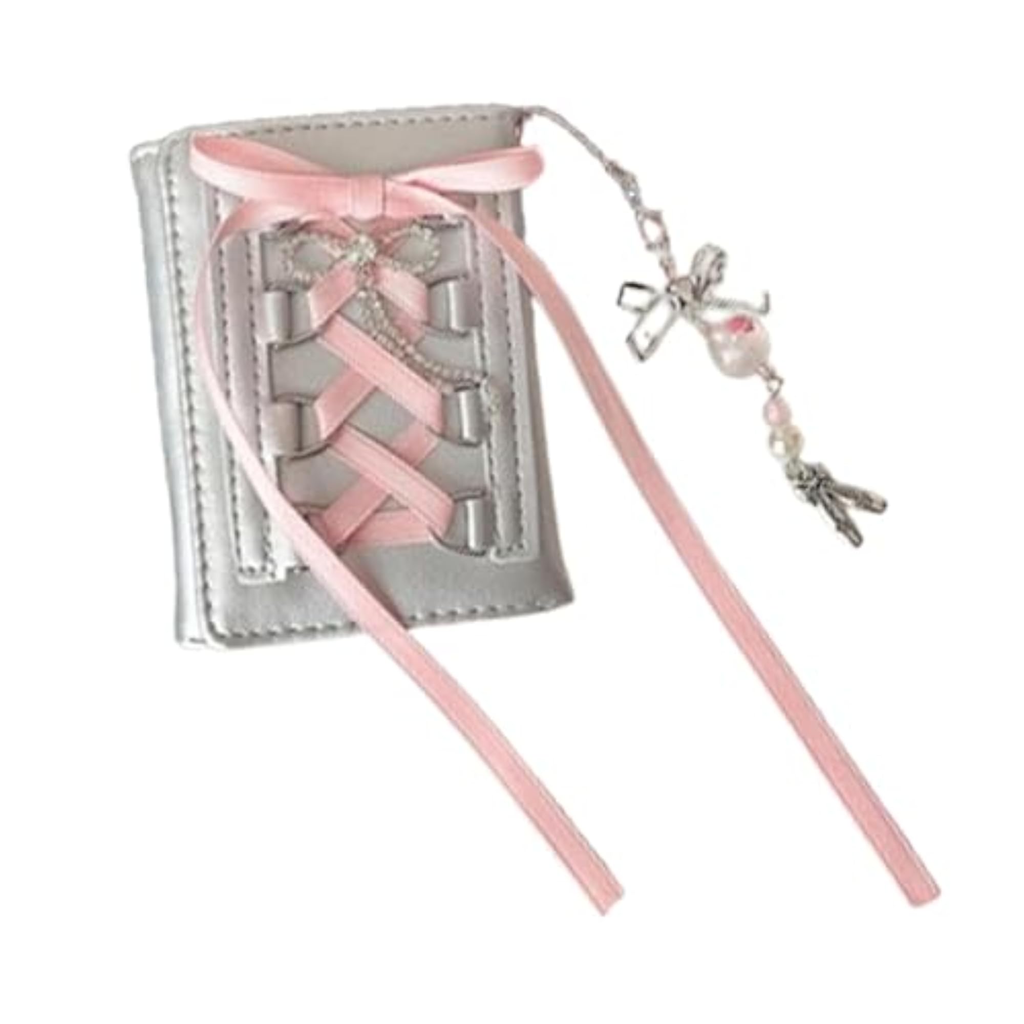 Small Wallet Purse, Modern Foldable Trifold Wallet for Commuting, Dance Shoes Pendant