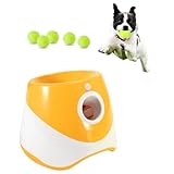 LLTWIFT Dog Ball Launcher, 3 Distance Adjustmentsdes, Dog Ball Thrower Launcher for Small Dogs, with 6 Tennis Balls (B)