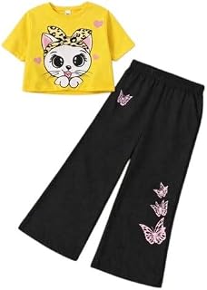 AK MADE IN INDIA Girls Casual Crop Top Palazzo Set Printed Design Comfortable Outfit Daily Activities Price In India