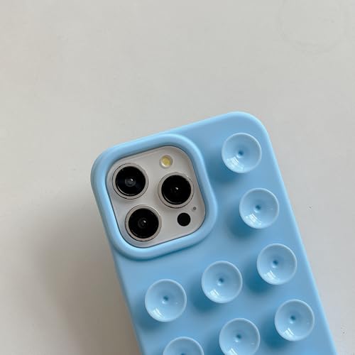 Coque iPhone 13 Pro violette en silicone souple à motif ventouse amusant - 3
