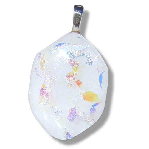 Feel Good Gold Collier Pendentif Verre dichroïque Hexagonal enneigé