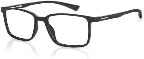LENSKART BLU | Zero Power Blue Cut Computer Glasses | Anti Glare, Lightweight & Blocks Harmful Rays | UV Protection Specs | Men & Women | Large | LB E13737