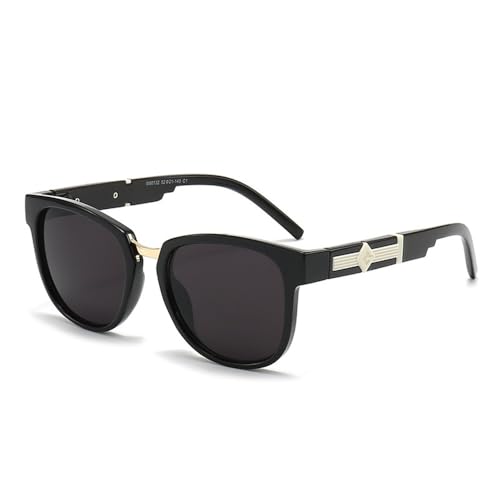 Lunettes de soleil vintage pour femmes monture rétro à effet miroir et détails de lettres