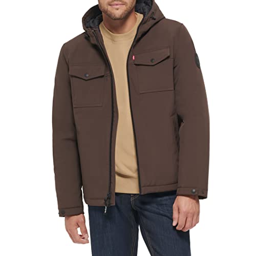 Image of Levi's Men's Soft Shell Two Pocket Hooded Trucker Jacket