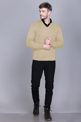 Image of V Neck Wool Sweater Pullover for Men Winter Fullsleeve | Warm Fabric