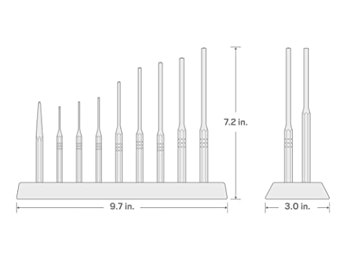 Tekton Punch Set With Walnut Block (18-Piece) | Made In Usa | 66564 #TOP6