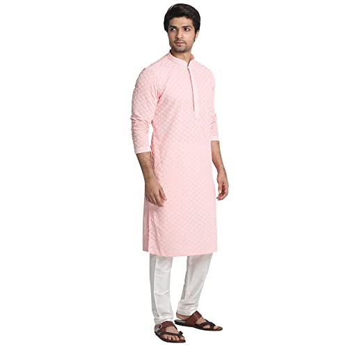 Image of Manyavar Men's Chikankari Kurta Set (2pcs)