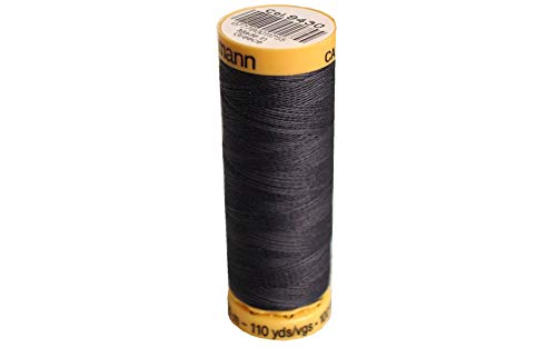 Hilo de algodón natural Gutermann 110 yardas gris miniatura 1