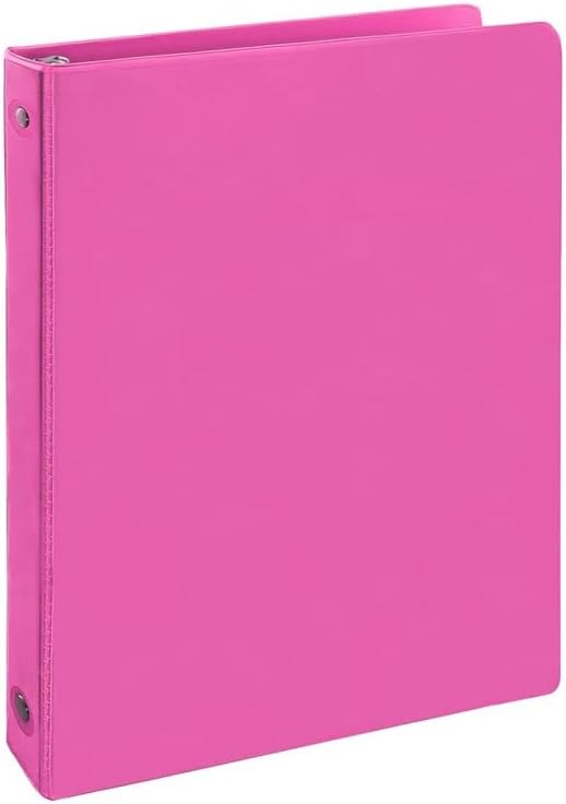 4 Halkalı Klasör 1 Adet A5 PVC Öğrenci ve Ofis Tipi Evrak Sunum Klasörü İç Cepli Otomatik Mekanizmalı Büro Okul Arşivle Pembe - Görsel 1