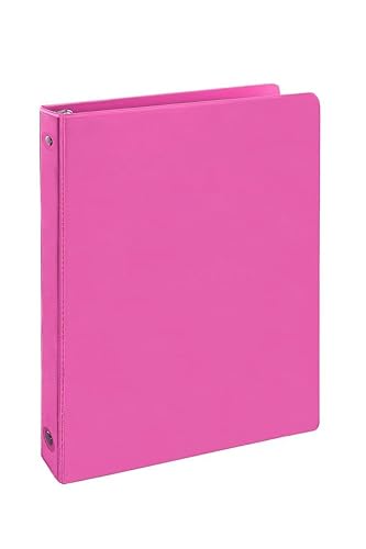 4 Halkalı Klasör 1 Adet A5 PVC Öğrenci ve Ofis Tipi Evrak Sunum Klasörü İç Cepli Otomatik Mekanizmalı Büro Okul Arşivle Pembe