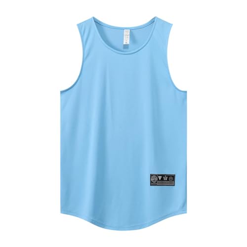 RUMAOZIA Tank Top Men's Cotton Summer Sleeveless Shirt Tank Top Men's Lightweight Leisure Gym Muscle Shirts Sports Tee Tops Tank Top Fitness