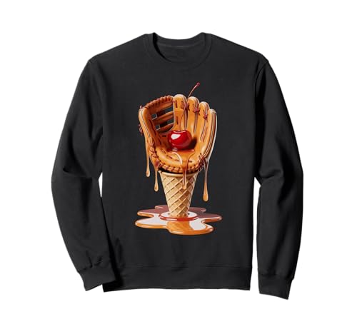Cornet de Glace Gants de Baseball Joueur Lanceur Receveur Sweatshirt