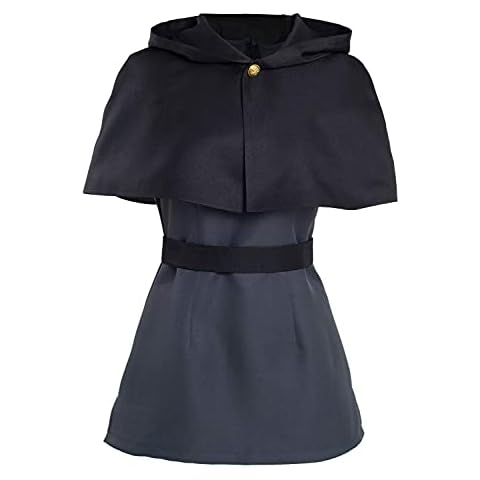 Seaehey TOH Uniform Cosplay School Costume Dress Hooded Outfit for Women Girls with Belt Cover