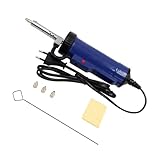 MUCKLILY Elektrische Entlötpumpe mit Austauschbaren Düsen und Schnellem Aufheizen für Wartung Elektronischer Geräte Eu Stecker Vakuum Entlötsauger