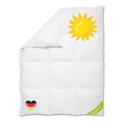 Koru Kids® Kinder Daunendecke 100 x 135 cm – 100% Daunen – Kinderbettdecke Sommer – Baby Bettdecke Kinder 100 x 135 – bis 60 Grad waschbar – Kinderdecke 100x135 – Made in Germany