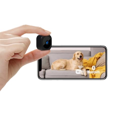 AOBOCAM Mini Spy Hidden Camera 1080P WiFi Security Camera with App Motion Detection Battery Power Night Vision SD Card & Cloud Storage for Home/Office/Store (S)
